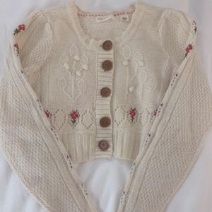 Anthropologie cropped knit sweater